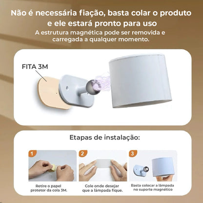 LumiFlex™ - Luminária LED Magnética Recarregável